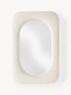 Specchio da parete con cornice in velluto Zola