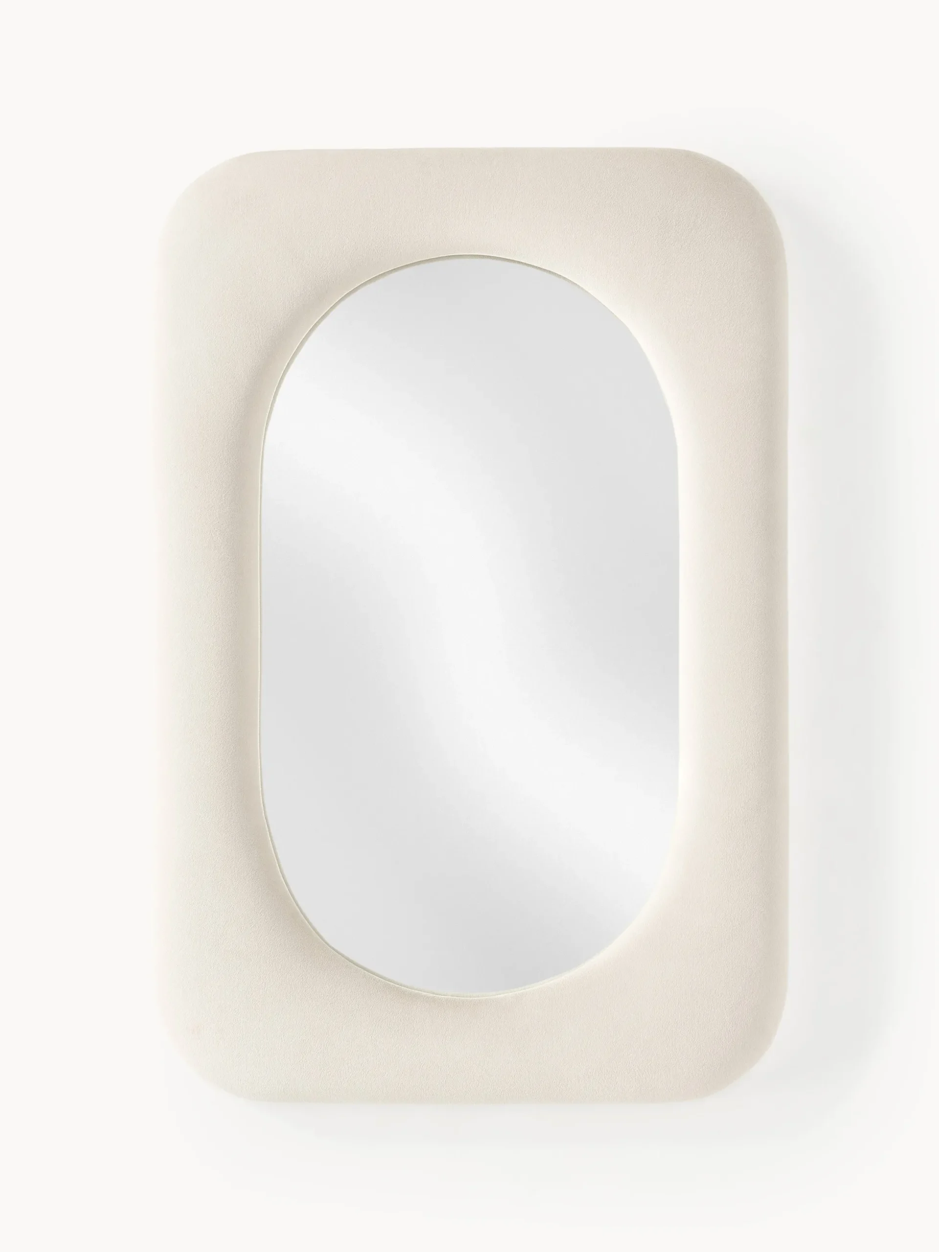 Specchio da parete con cornice in velluto Zola