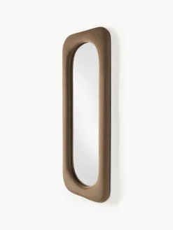 Specchio da parete con cornice in velluto Zola