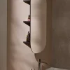Specchio da parete senza cornice con mensola Bryan