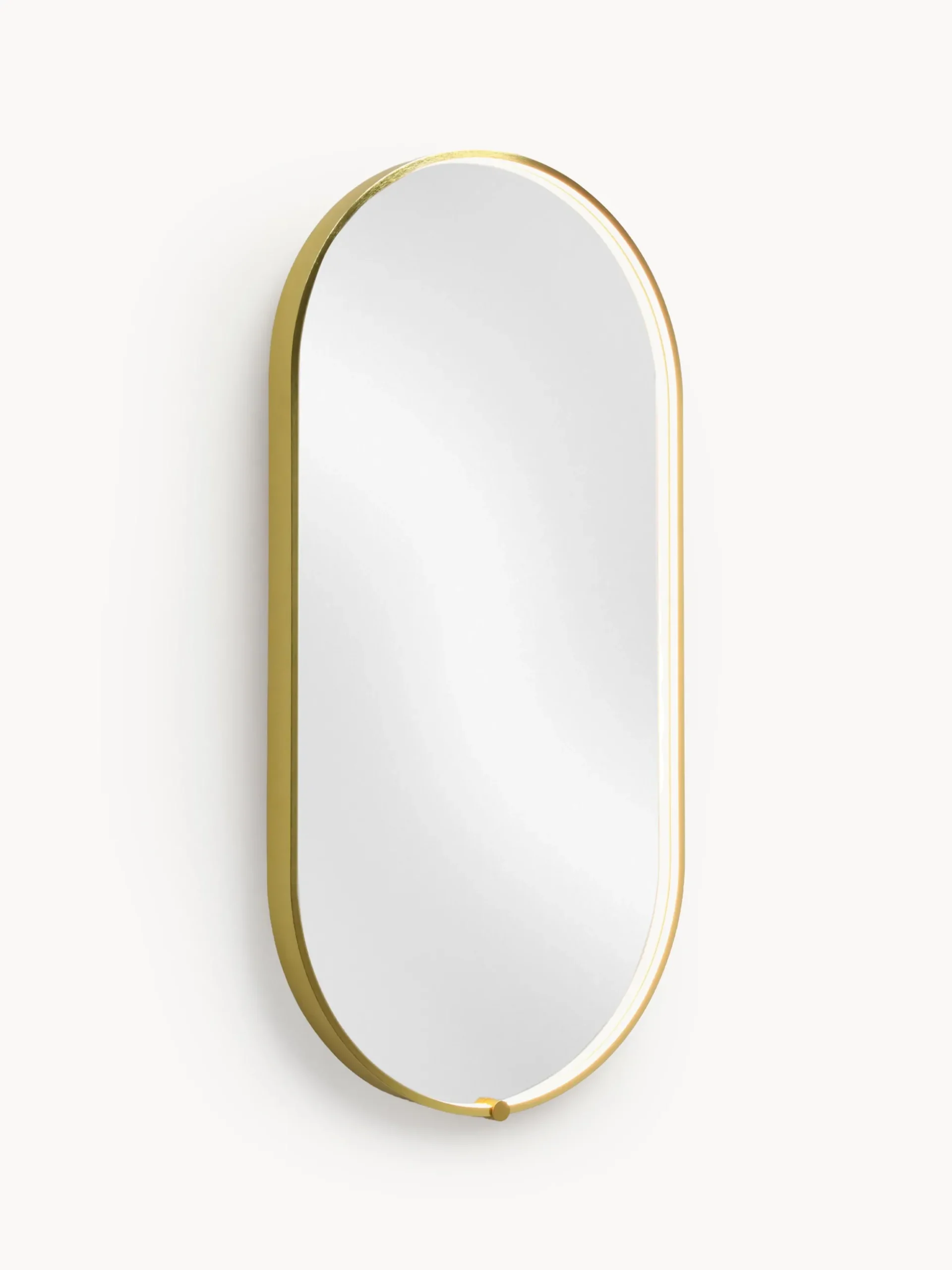 Specchio ovale da parete con illuminazione a LED Avior