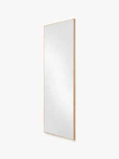 Specchio rettangolare da parete con cornice in legno di quercia Avery