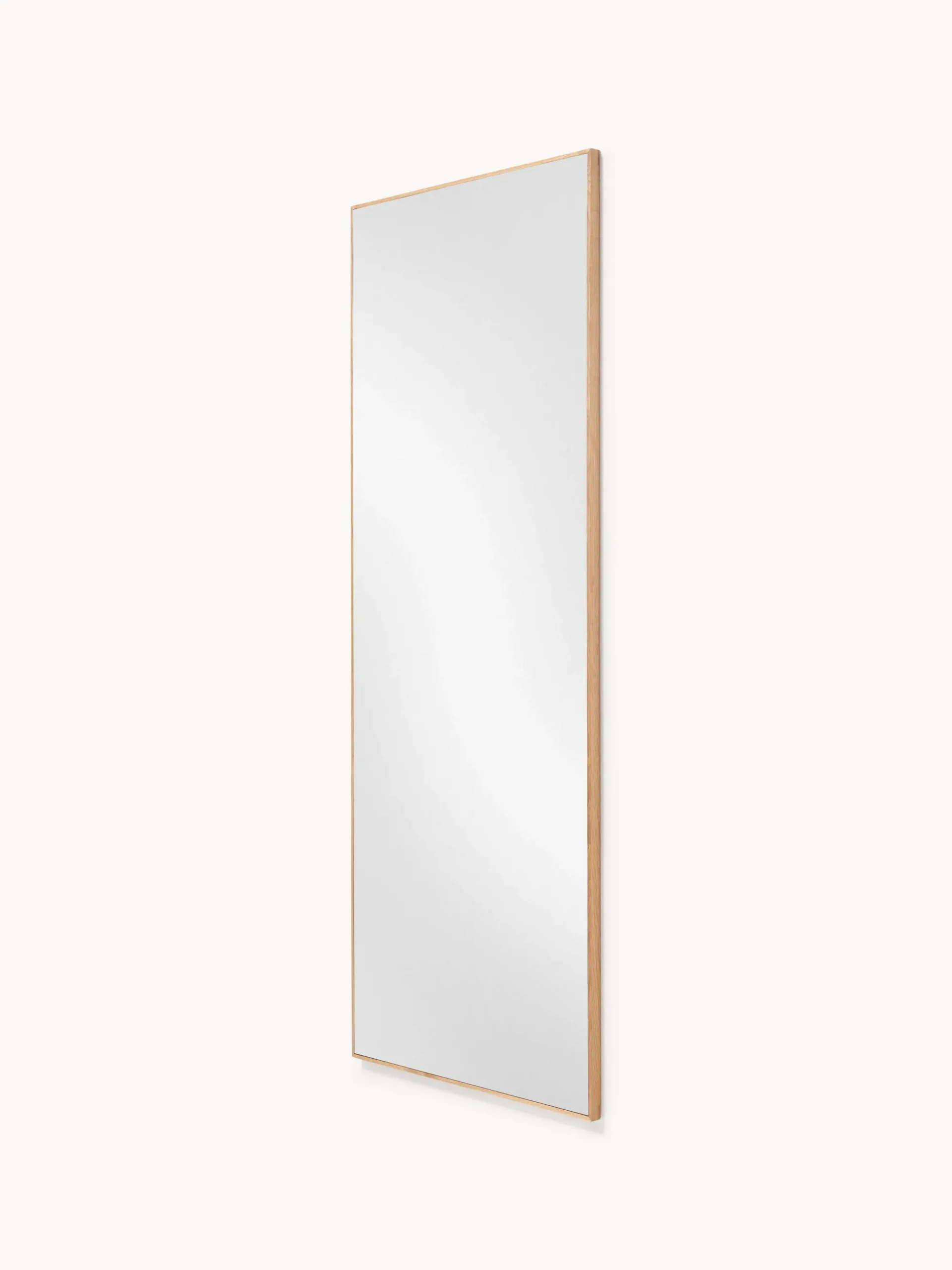 Specchio rettangolare da parete con cornice in legno di quercia Avery