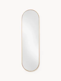 Specchio a figura intera ovale con cornice in legno di quercia Avery