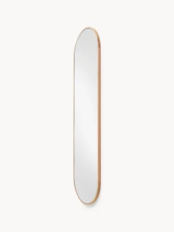 Specchio a figura intera ovale con cornice in legno di quercia Avery