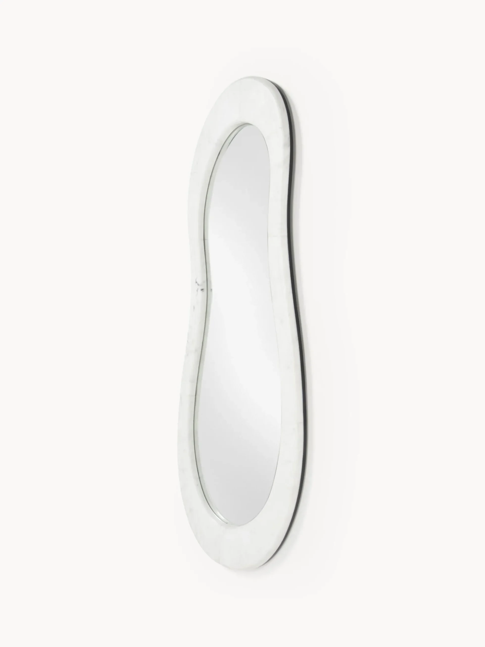 Specchio da parete con cornice in marmo Meringue