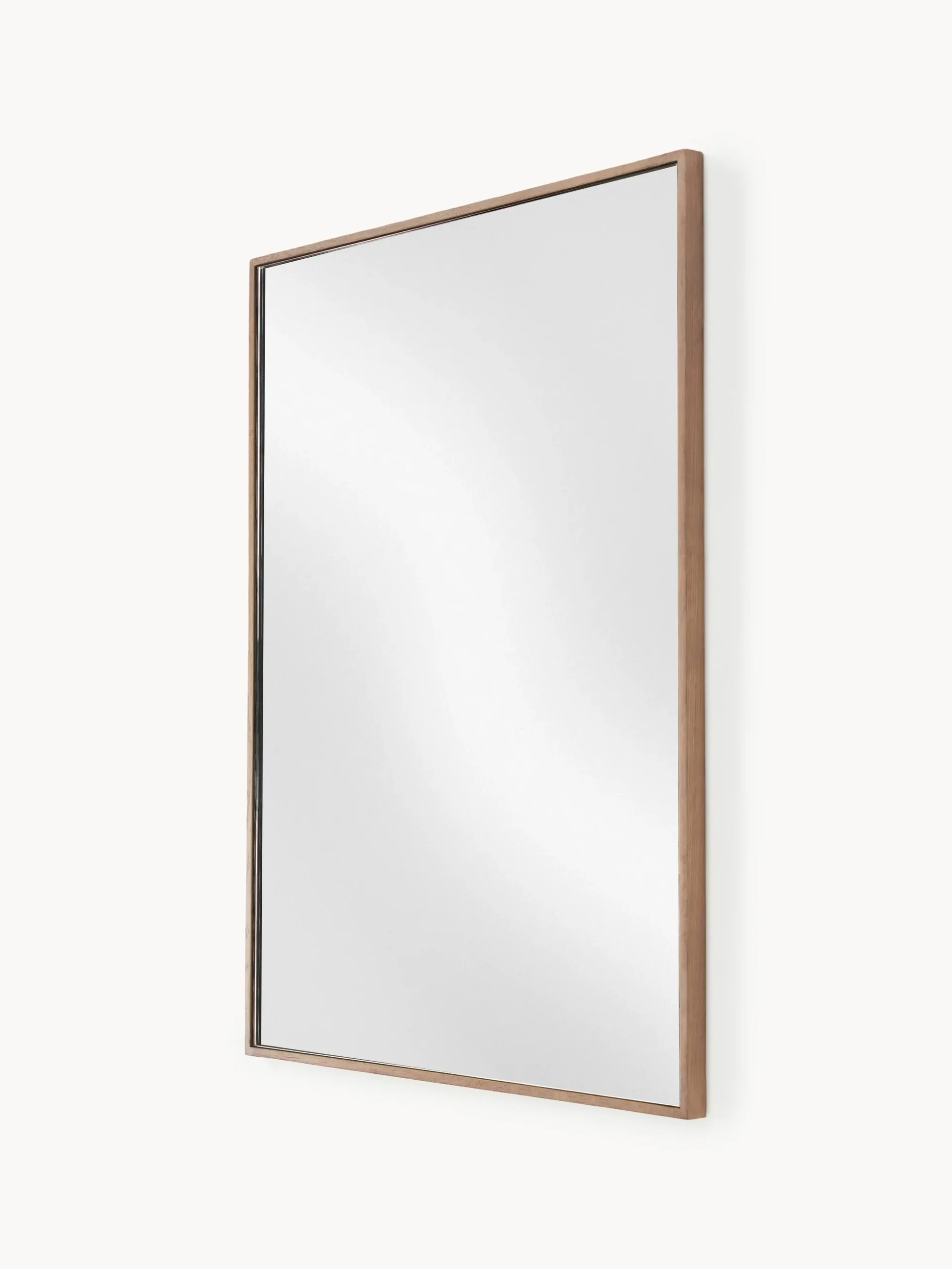 Specchio da parete con cornice in legno di quercia Avery