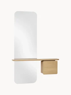 Specchio da parete con ripisno in legno One More Look