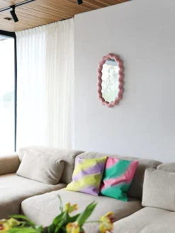 Specchio ovale da parete Zigzag