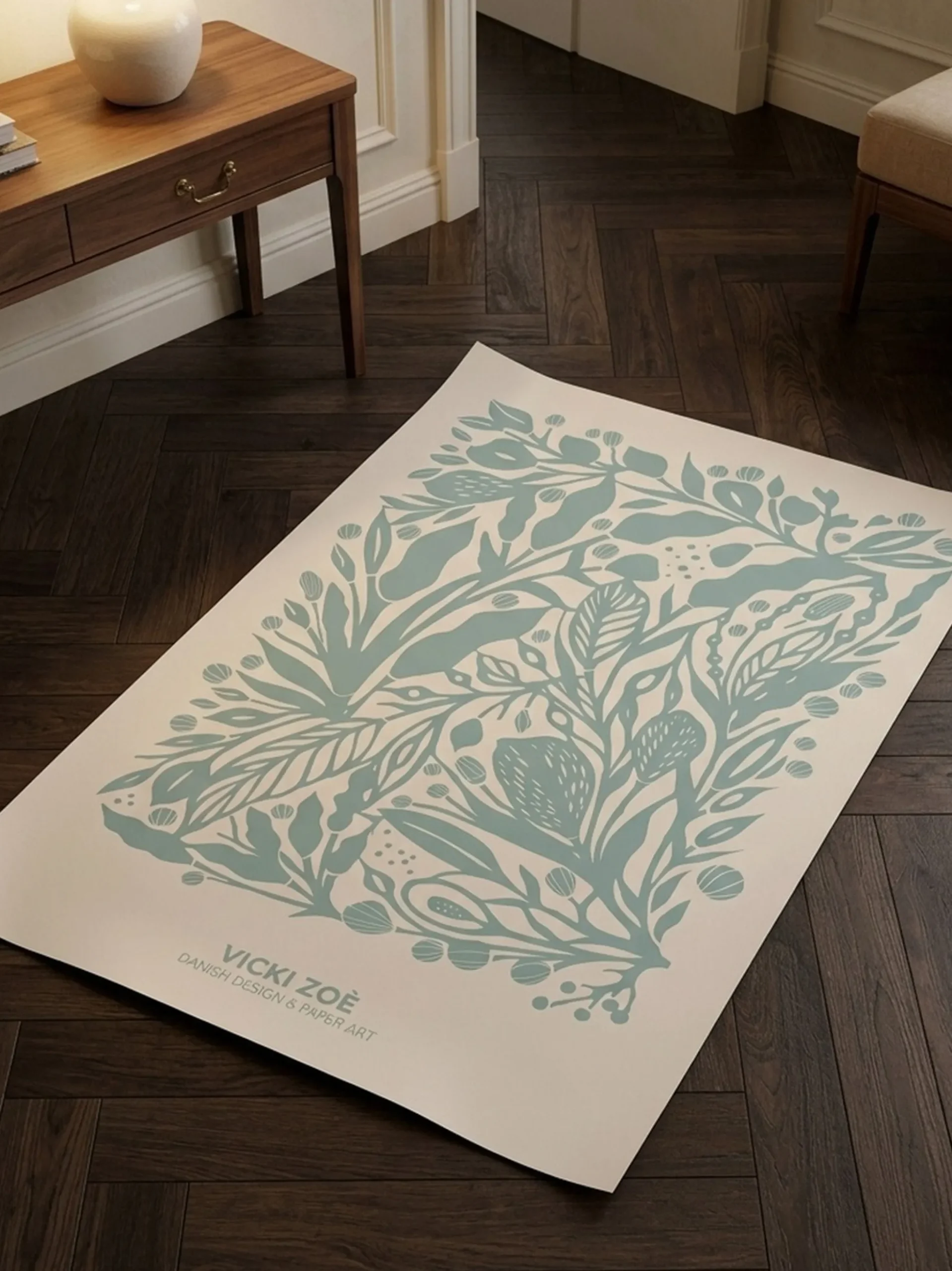 Stampa digitale incorniciata Soft Green Garden