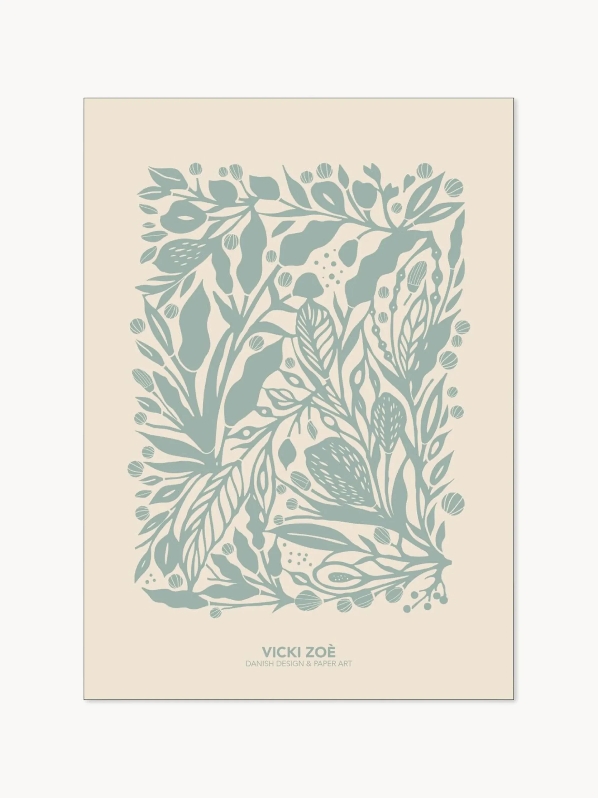 Stampa digitale incorniciata Soft Green Garden