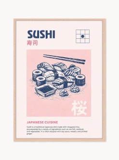 Stampa digitale incorniciata fatta a mano Sushi