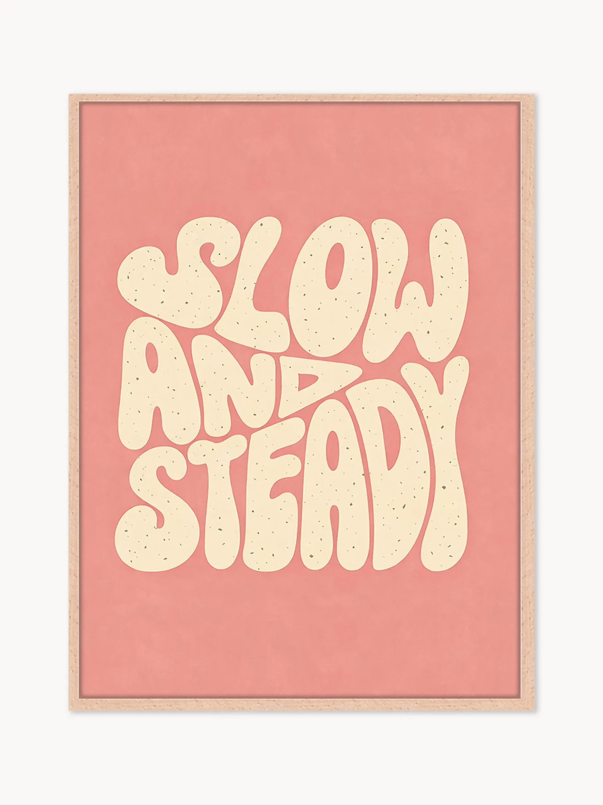Stampa digitale incorniciata fatta a mano Slow & Steady