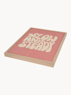 Stampa digitale incorniciata fatta a mano Slow & Steady