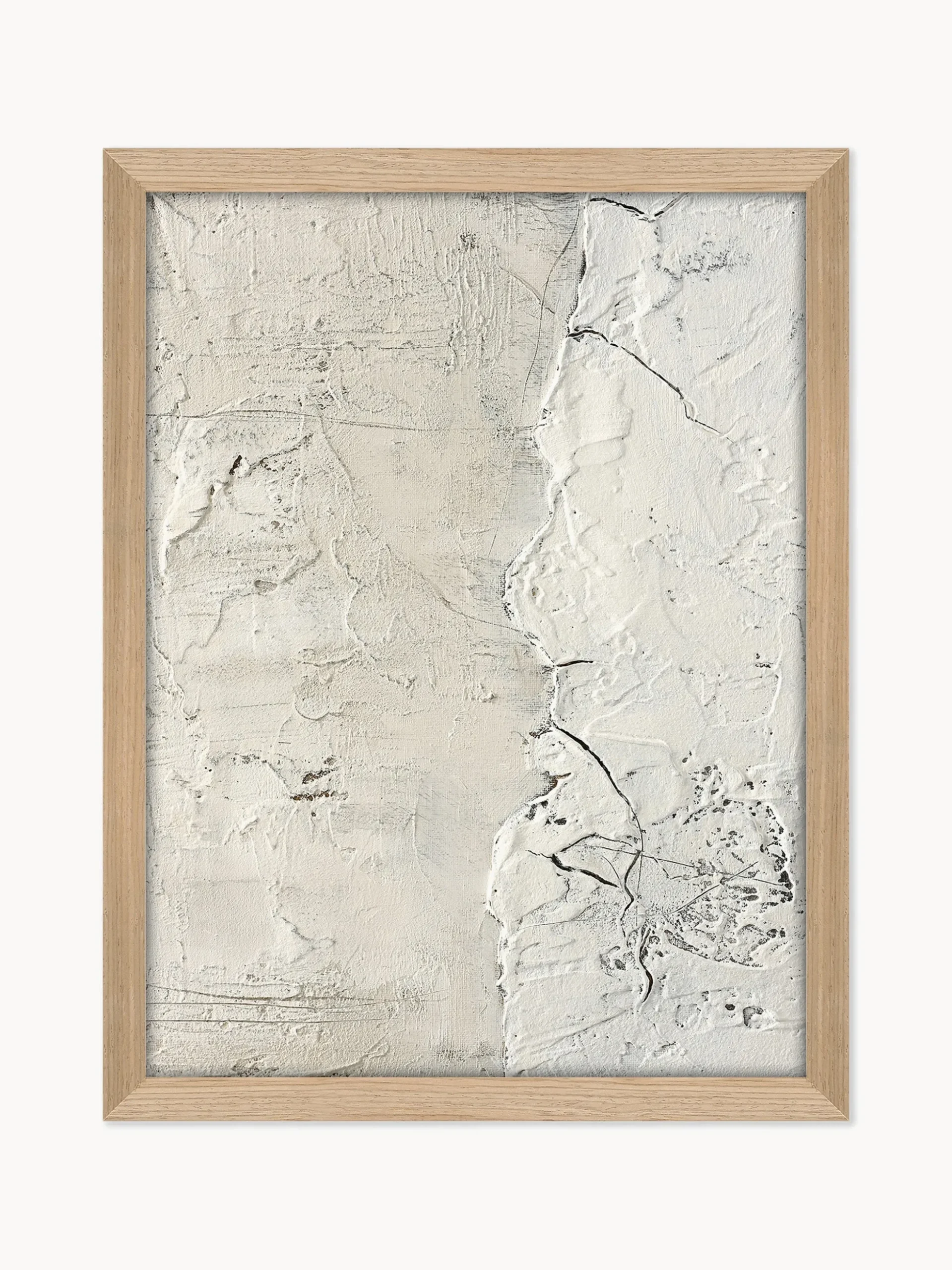 Stampa su tela incorniciata dipinta a manoWhite Surface