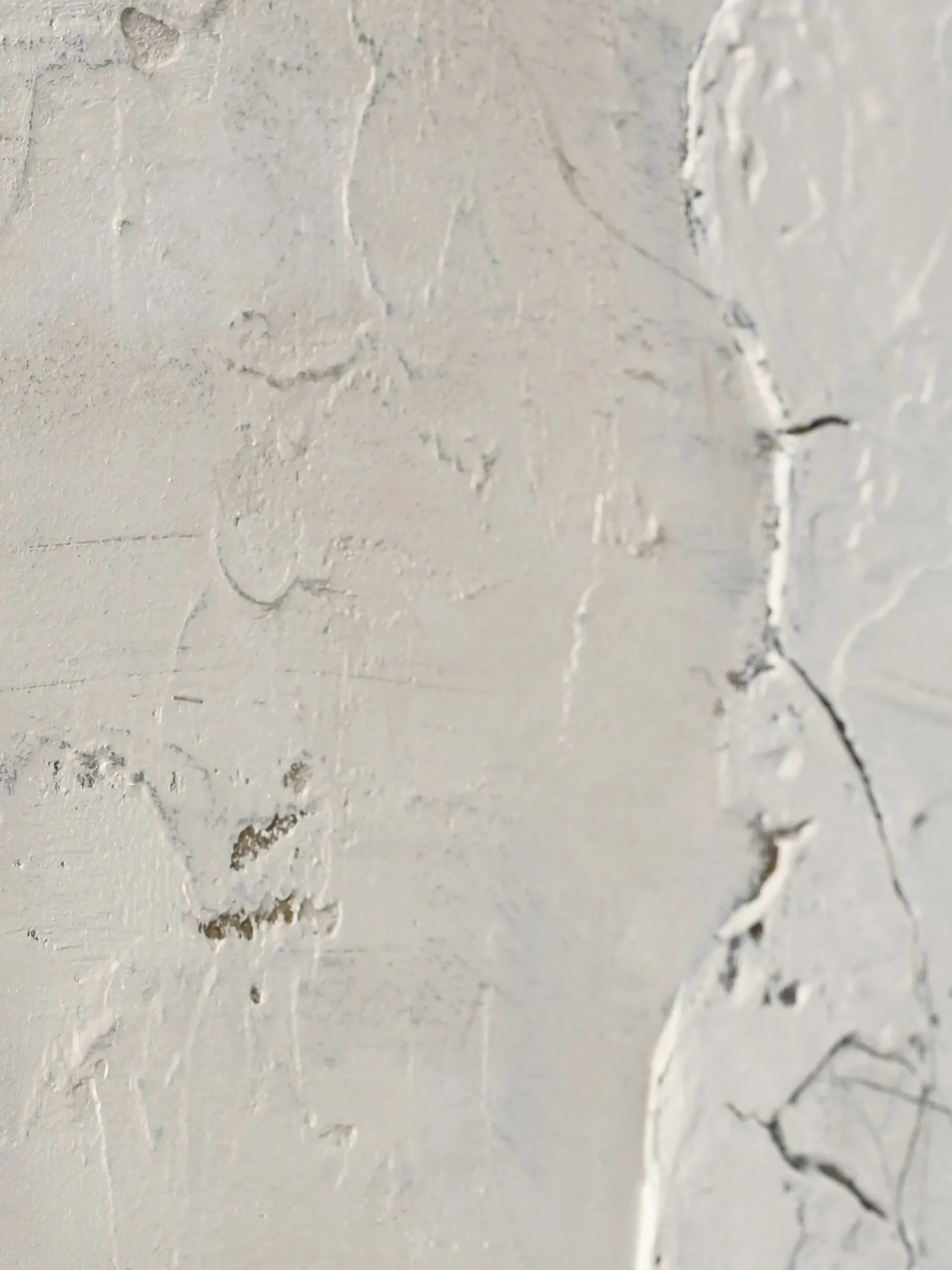 Stampa su tela incorniciata dipinta a manoWhite Surface