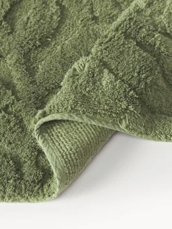 Tappetino da bagno con motivo in rilievo Leaf, antiscivolo