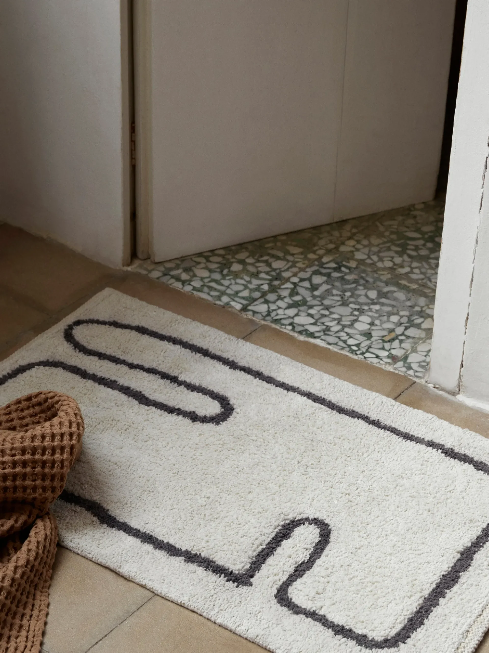 Tappetino da bagno in cotone organico lavabile Lay