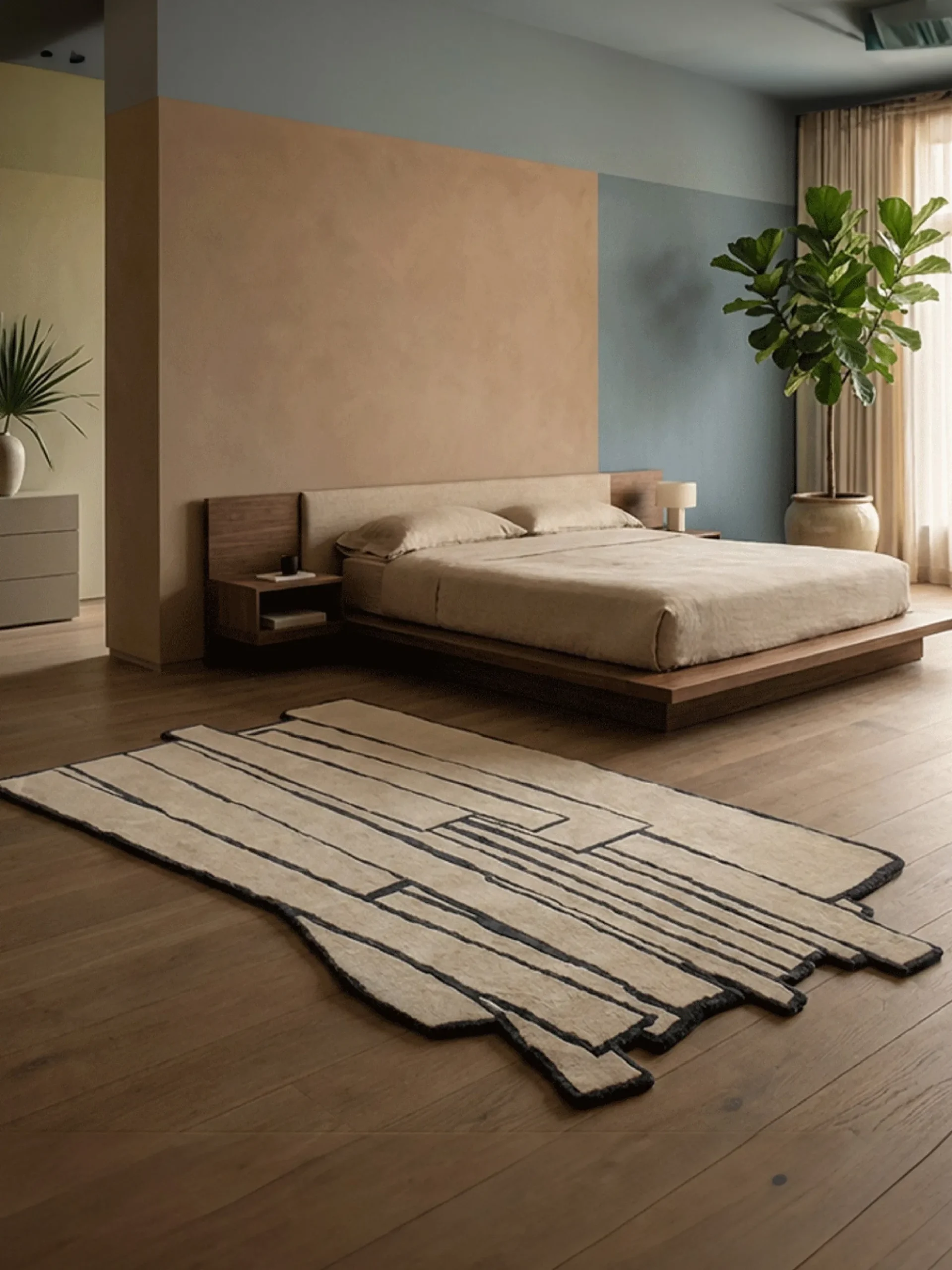 Tappeto in lana annodato a mano Contour
