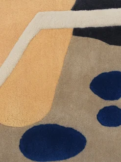 Tappeto in lana annodato a mano con effetto alto-basso Papillon