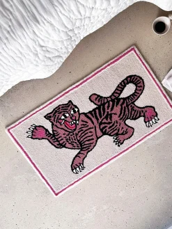 Tappeto in lana fatto a mano Pink Tiger