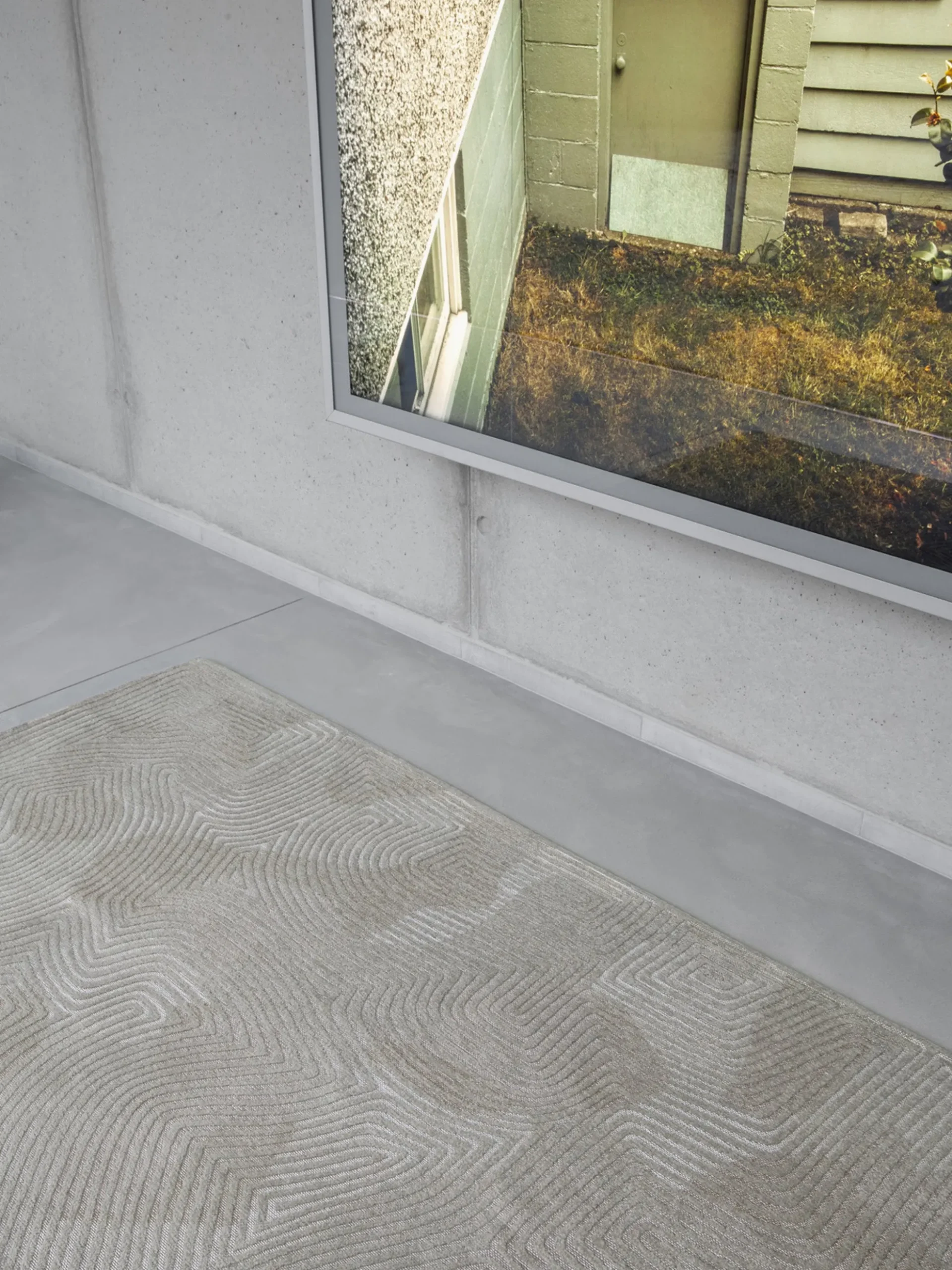 Tappeto jacquard lavabile da interno-esterno Coral