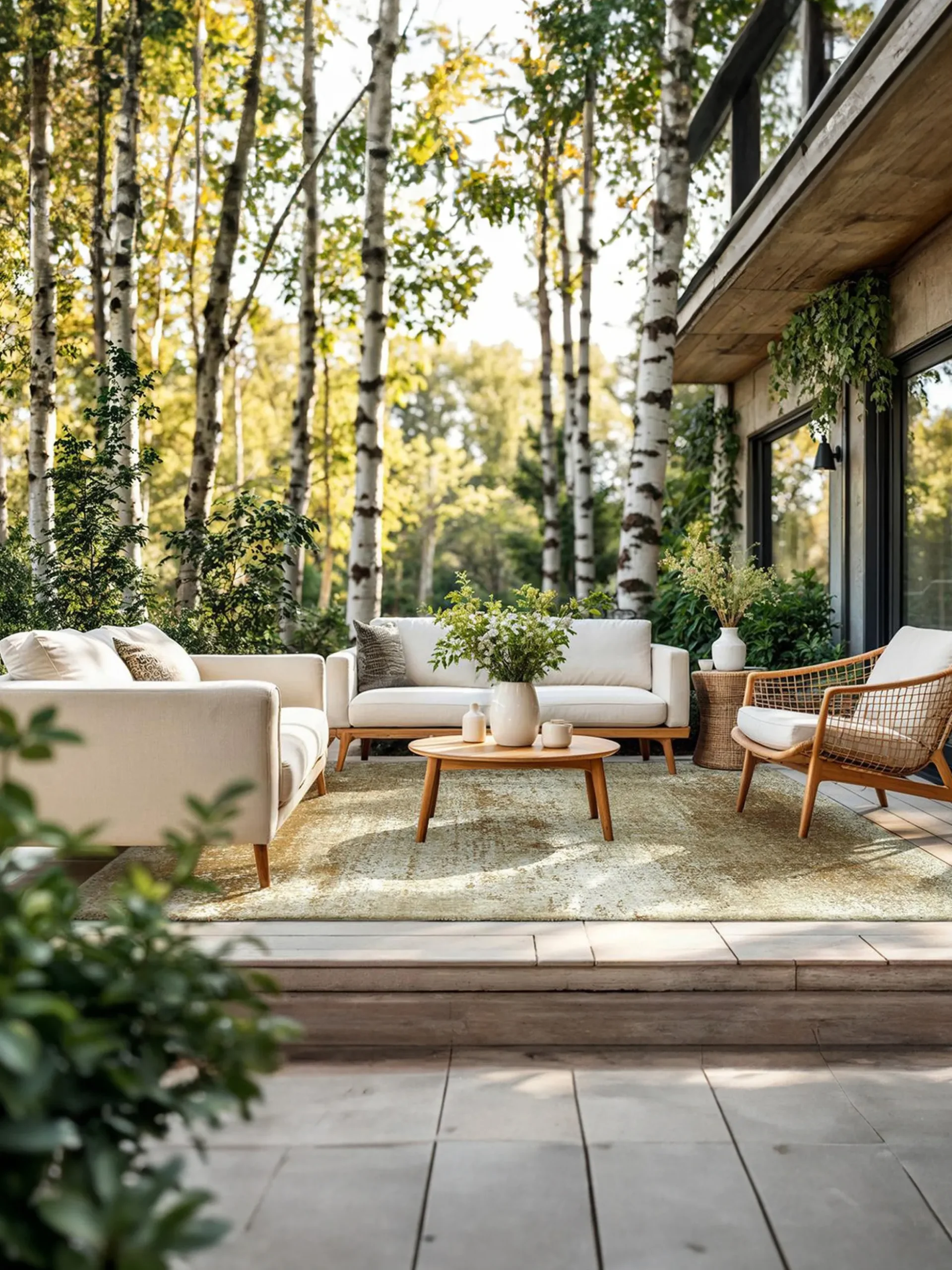 Tappeto jacquard lavabile da interno-esterno Virgin Land