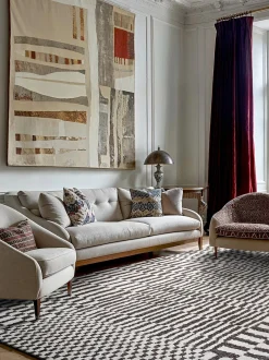 Tappeto jacquard lavabile da interno-esterno Berber