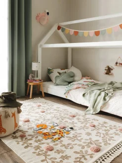 Tappeto per bambini fatto a mano con nappe Hana