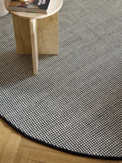 Tappeto rotondo in lana tessuto a mano Amaro
