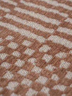 Tappeto rotondo jacquard lavabile da interno-esterno Berber