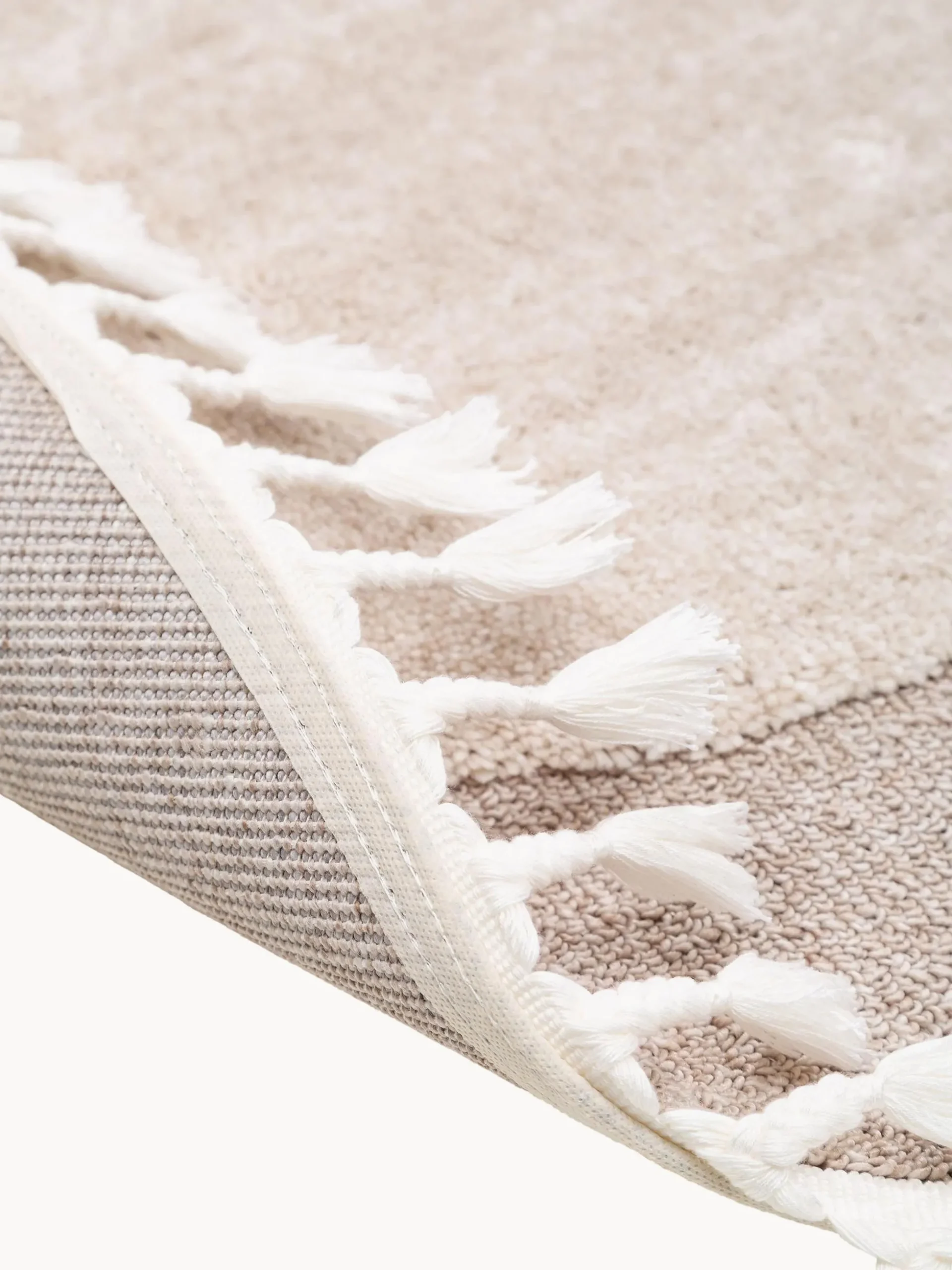 Tappeto rotondo per bambini con nappe e motivo in rilievo Momo