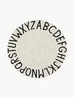 Tappeto rotondo per bambini con lettere disegnate ABC