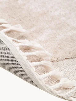 Tappeto rotondo per bambini con nappe e motivo in rilievo Momo