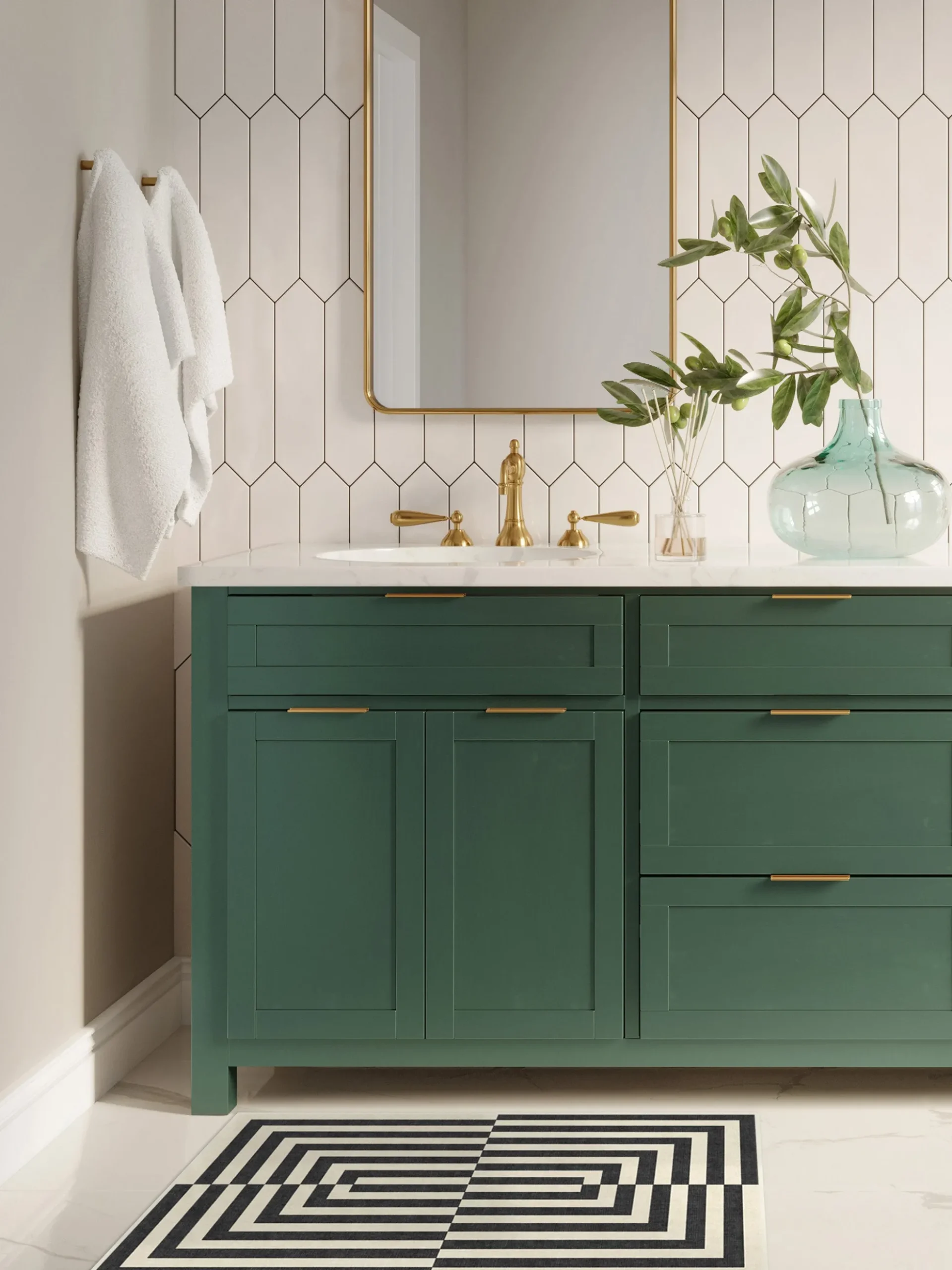 Tappeto a pelo corto lavabile Op Art by Jonathan Adler