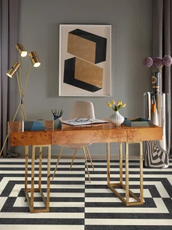 Tappeto a pelo corto lavabile Op Art by Jonathan Adler