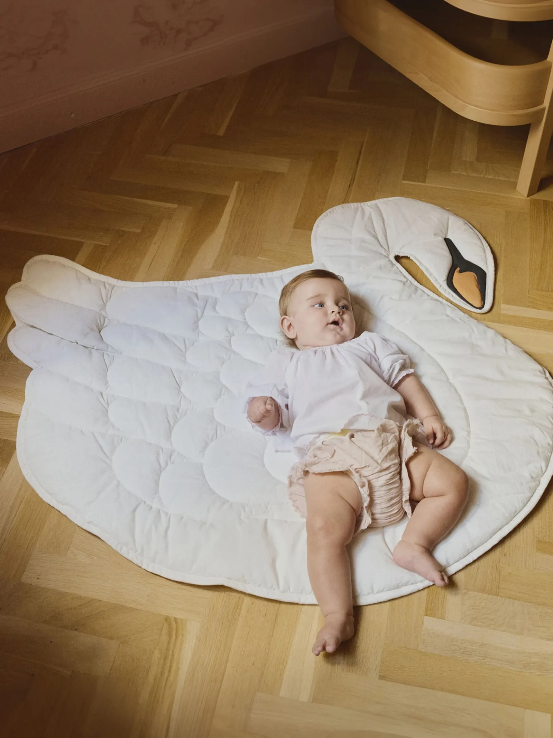 Tappeto da gioco per bambini fatto a mano Swan Lake