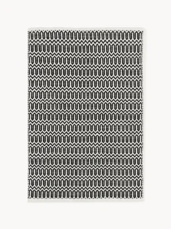 Tappeto da interno-esterno tessuto a mano con motivo geometrico Rune