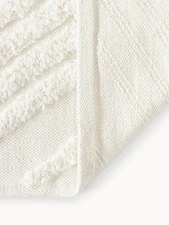 Tappeto in cotone tessuto a mano con struttura in rilievo Ziggy