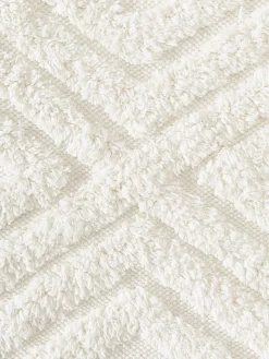 Tappeto in cotone tessuto a mano con struttura in rilievo Ziggy