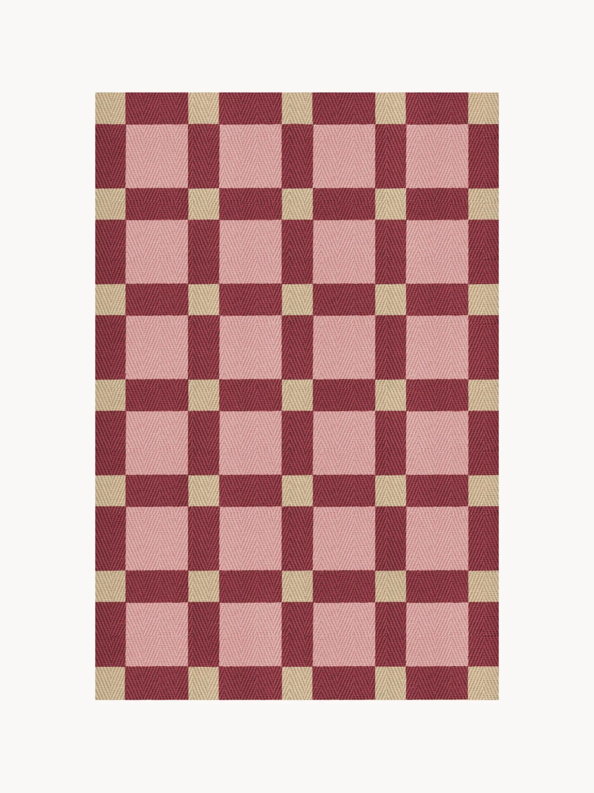 Tappeto in iuta tessuto a mano Plum Punsch