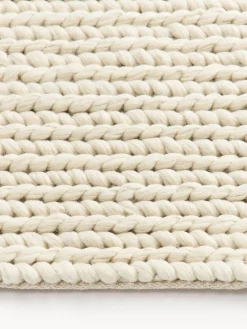 Tappeto in lana fatto a mano con struttura intrecciata Bruna