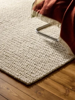 Tappeto in lana fatto a mano con struttura intrecciata Bruna