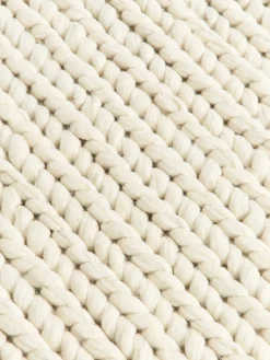 Tappeto in lana fatto a mano con struttura intrecciata Bruna