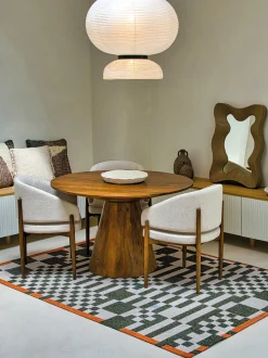 Tappeto jacquard lavabile da interno-esterno Chess