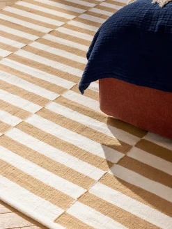 Tappeto kilim a righe tessuto a mano Donna