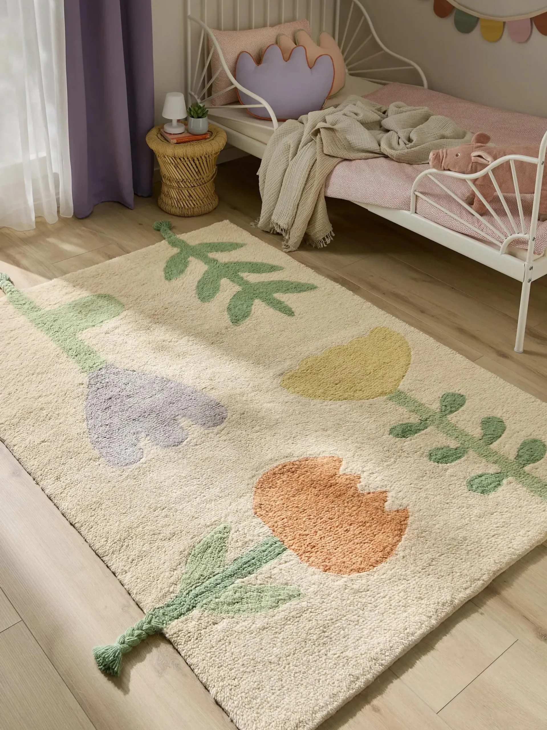 Tappeto per bambini fatto a mano Fleur