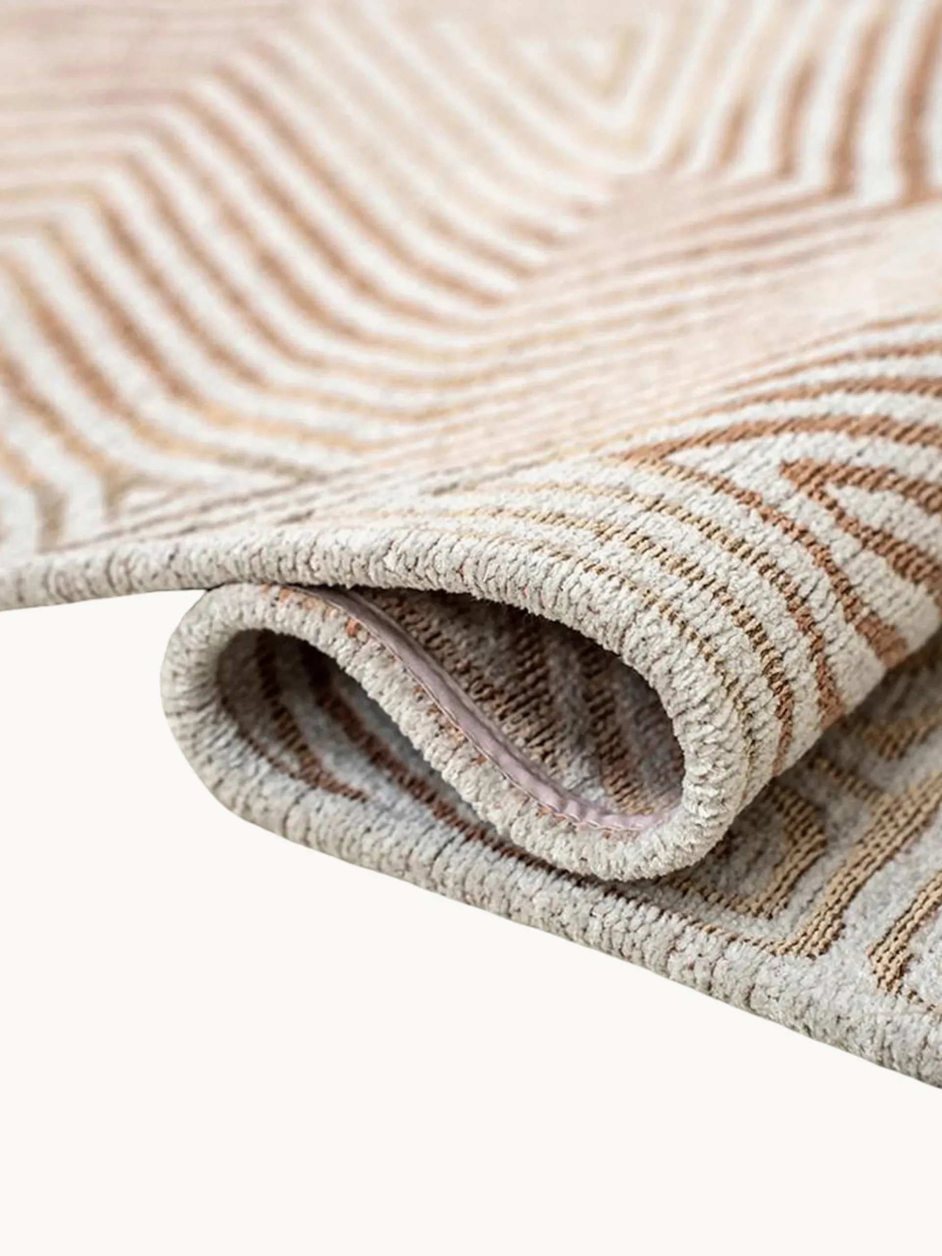 Tappeto rotondo jacquard lavabile da interno-esterno Coral