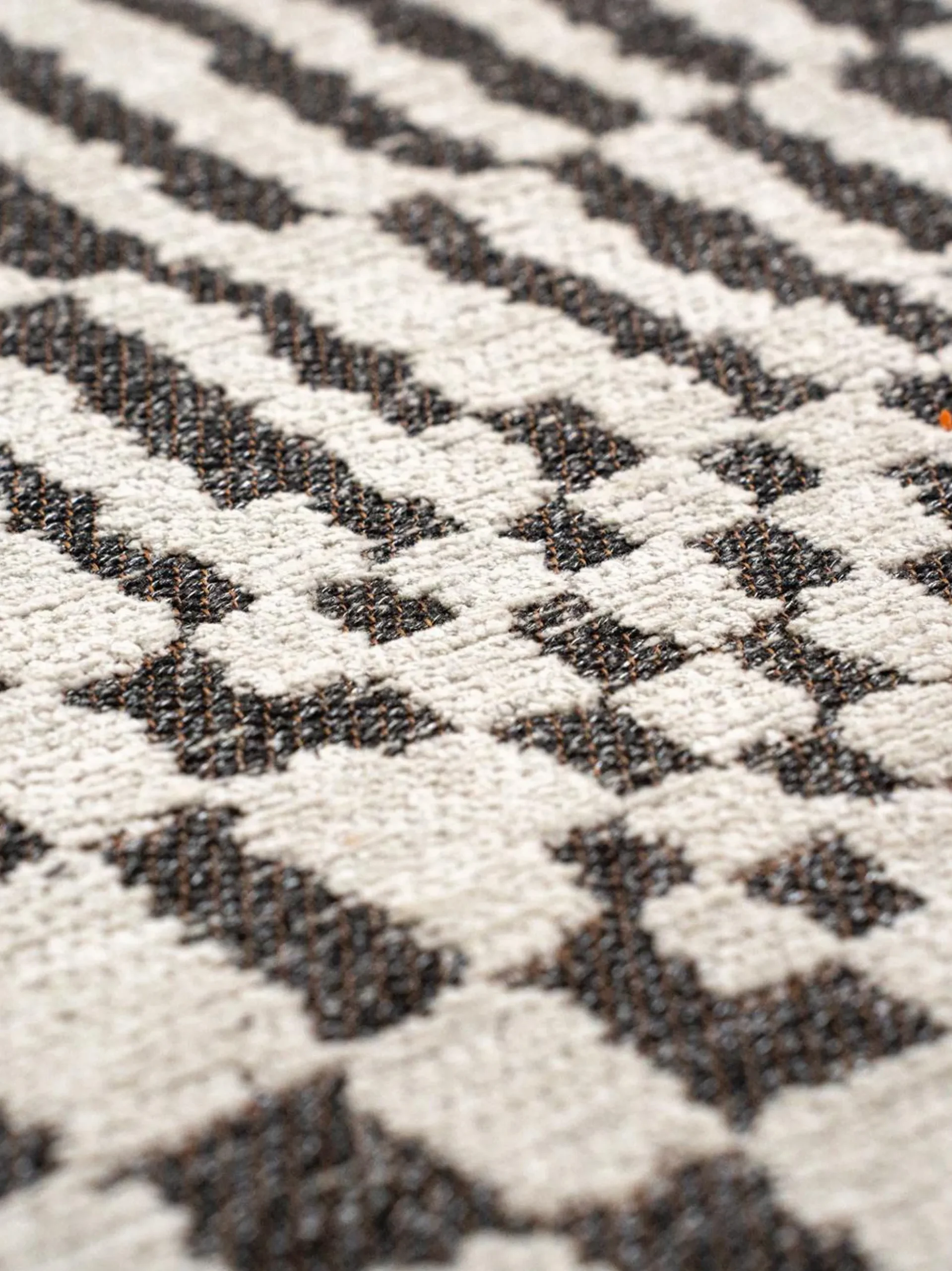 Tappeto rotondo jacquard lavabile da interno-esterno Berber