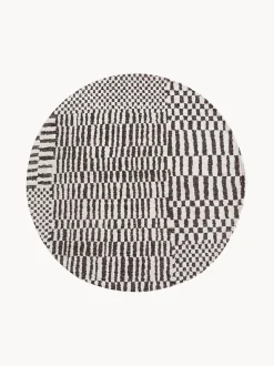 Tappeto rotondo jacquard lavabile da interno-esterno Berber